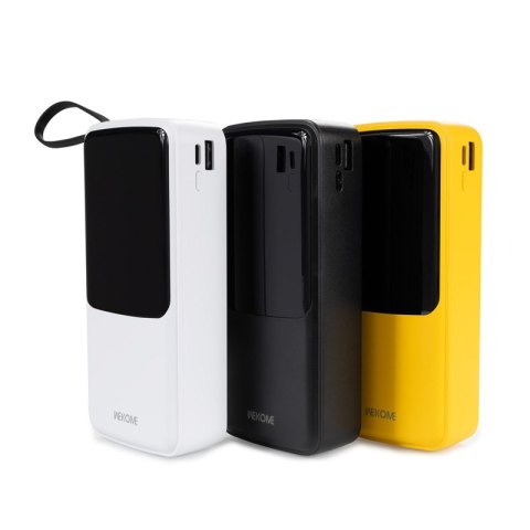 WEKOME WP-10 Pop Digital Series - Power bank 20000 mAh z wbudowanym kablem USB-C / Lightning / Micro USB / USB-A (Żółty) WEKOME WP-10 Pop Digital Series - Power bank 20000 mAh z wbudowanym kablem USB-C / Lightning / Micro USB / USB-A (Żółty)