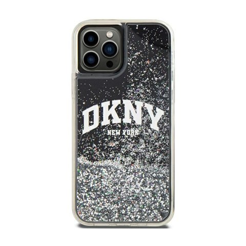 DKNY Liquid Glitter Big Logo - Etui iPhone 12 / iPhone 12 Pro (czarny) DKNY Liquid Glitter Big Logo - Etui iPhone 12 / iPhone 12 Pro (czarny)
