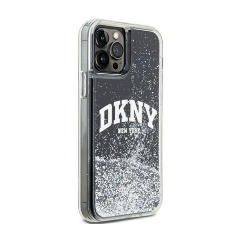 DKNY Liquid Glitter Big Logo - Etui iPhone 12 / iPhone 12 Pro (czarny) DKNY Liquid Glitter Big Logo - Etui iPhone 12 / iPhone 12 Pro (czarny)
