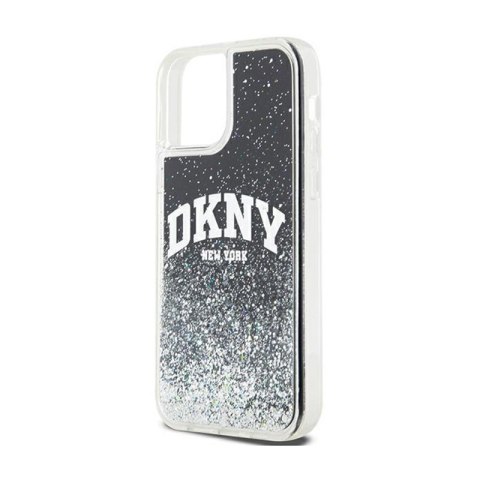 DKNY Liquid Glitter Big Logo - Etui iPhone 12 / iPhone 12 Pro (czarny) DKNY Liquid Glitter Big Logo - Etui iPhone 12 / iPhone 12 Pro (czarny)
