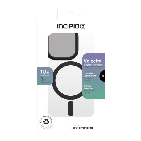 Incipio Velocity MagSafe - Etui iPhone 16 Pro (Clear / Black) Incipio Velocity MagSafe - Etui iPhone 16 Pro (Clear / Black)