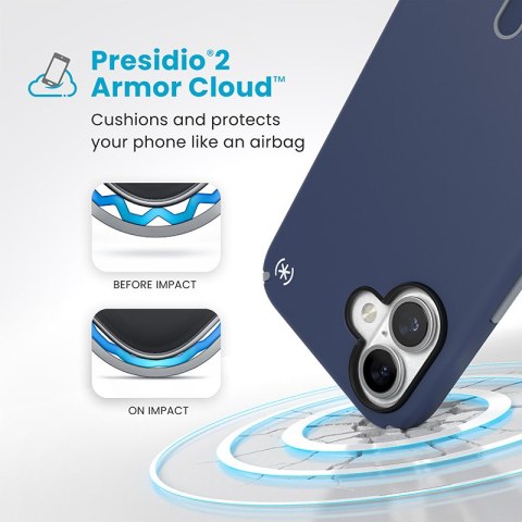 Speck Presidio2 Pro ClickLock & MagSafe - Etui iPhone 16 Plus (Coastal Blue / Dust Grey / White) Speck Presidio2 Pro ClickLock & MagSafe - Etui iPhone 16 Plus (Coastal Blue / Dust Grey / White)