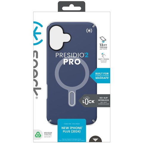 Speck Presidio2 Pro ClickLock & MagSafe - Etui iPhone 16 Plus (Coastal Blue / Dust Grey / White) Speck Presidio2 Pro ClickLock & MagSafe - Etui iPhone 16 Plus (Coastal Blue / Dust Grey / White)