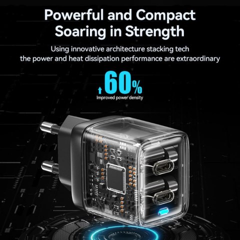 WEKOME WP-U02 Mecha Series - Ładowarka sieciowa 2x USB-C Super Fast Charger GaN 40W (Srebrny) WEKOME WP-U02 Mecha Series - Ładowarka sieciowa 2x USB-C Super Fast Charger GaN 40W (Srebrny)