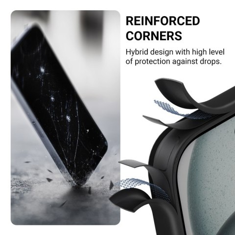 Crong Hybrid Frost MAG Cover - Etui z MagSafe do iPhone 16 Pro (czarny) Crong Hybrid Frost MAG Cover - Etui z MagSafe do iPhone 16 Pro (czarny)