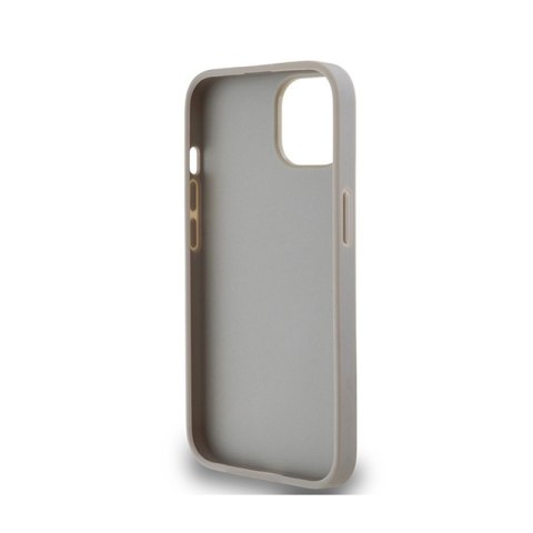DKNY Leather Mono Stripe & Metal Logo - Etui iPhone 14 / 15 / 13 (beżowy) DKNY Leather Mono Stripe & Metal Logo - Etui iPhone 14 / 15 / 13 (beżowy)