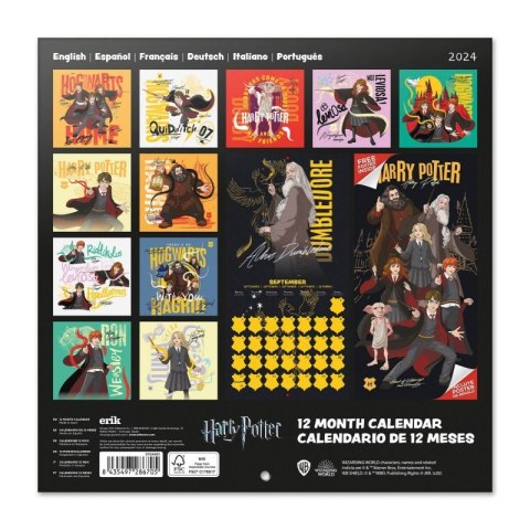 Harry Potter - Kalendarz ścienny 2024 rok (30 x 30 cm) Harry Potter - Kalendarz ścienny 2024 rok (30 x 30 cm)