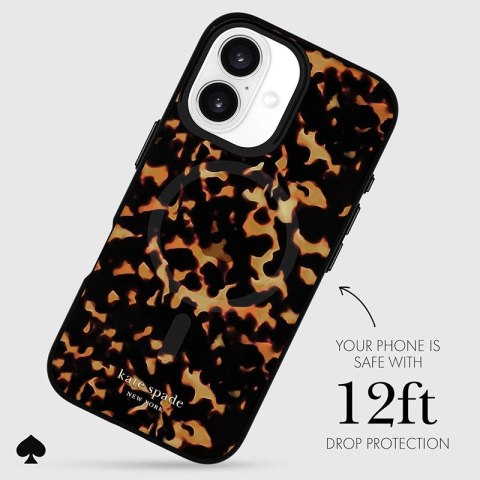 Kate Spade New York Protective MagSafe - Etui iPhone 16 (Tortoise) Kate Spade New York Protective MagSafe - Etui iPhone 16 (Tortoise)