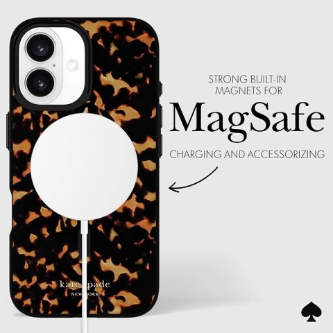 Kate Spade New York Protective MagSafe - Etui iPhone 16 (Tortoise) Kate Spade New York Protective MagSafe - Etui iPhone 16 (Tortoise)
