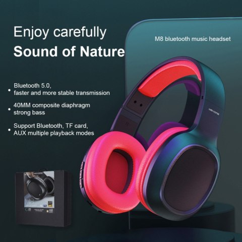 WEKOME M8 - Bezprzewodowe słuchawki nauszne Bluetooth V5.0 (Czarny) WEKOME M8 - Bezprzewodowe słuchawki nauszne Bluetooth V5.0 (Czarny)