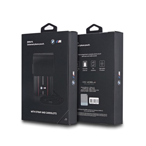 BMW Carbon Red Stripes Wallet Bag - Torebka na telefon (czarny) BMW Carbon Red Stripes Wallet Bag - Torebka na telefon (czarny)