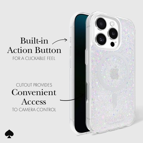 Kate Spade New York Protective MagSafe - Etui iPhone 16 Pro (Chunky Glitter) Kate Spade New York Protective MagSafe - Etui iPhone 16 Pro (Chunky Glitter)