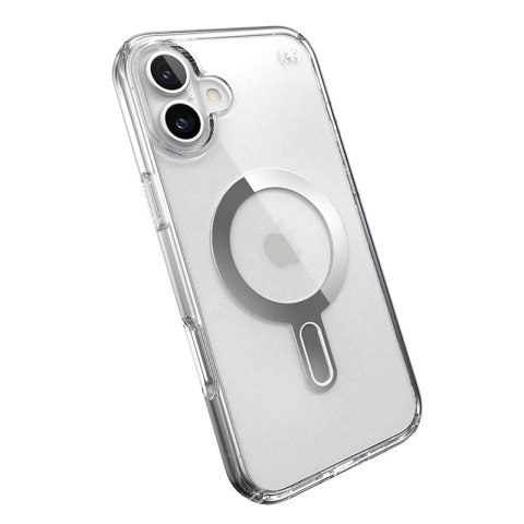Speck Presidio Perfect-Clear ClickLock & MagSafe - Etui iPhone 16 Plus (Clear / Chrome Finish / Serene Silver) Speck Presidio Perfect-Clear ClickLock & MagSafe - Etui iPhone 16 Plus (Clear / Chrome Finish / Serene Silver)