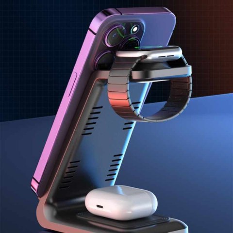 WEKOME WP-U168 Pop Digital Series - Ładowarka bezprzewodowa 3w1 do iPhone, AirPods i Apple Watch (Czarny) WEKOME WP-U168 Pop Digital Series - Ładowarka bezprzewodowa 3w1 do iPhone, AirPods i Apple Watch (Czarny)