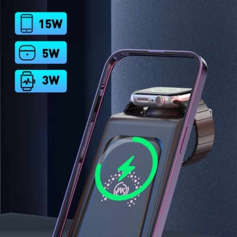 WEKOME WP-U168 Pop Digital Series - Ładowarka bezprzewodowa 3w1 do iPhone, AirPods i Apple Watch (Czarny) WEKOME WP-U168 Pop Digital Series - Ładowarka bezprzewodowa 3w1 do iPhone, AirPods i Apple Watch (Czarny)