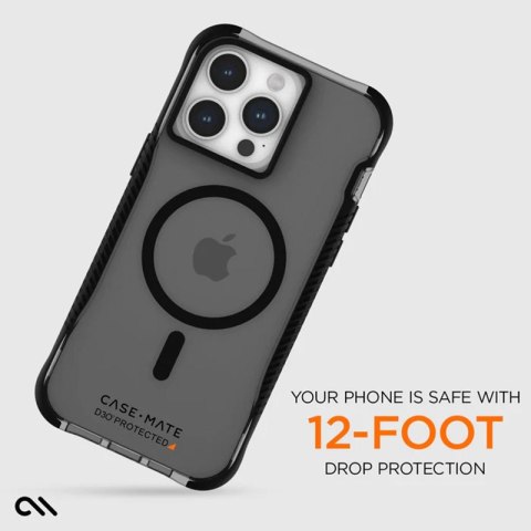 Case-Mate Tough Grip Plus D3O MagSafe - Etui iPhone 15 Pro Max (Smoke/Black) Case-Mate Tough Grip Plus D3O MagSafe - Etui iPhone 15 Pro Max (Smoke/Black)