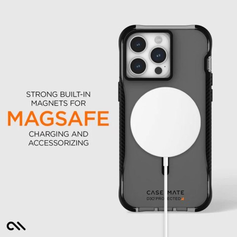 Case-Mate Tough Grip Plus D3O MagSafe - Etui iPhone 15 Pro Max (Smoke/Black) Case-Mate Tough Grip Plus D3O MagSafe - Etui iPhone 15 Pro Max (Smoke/Black)