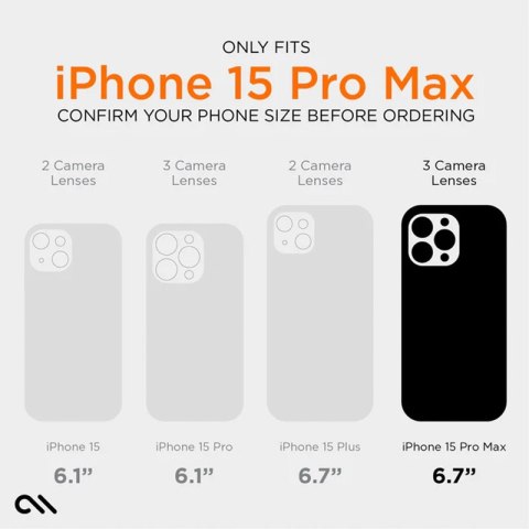 Case-Mate Tough Grip Plus D3O MagSafe - Etui iPhone 15 Pro Max (Smoke/Black) Case-Mate Tough Grip Plus D3O MagSafe - Etui iPhone 15 Pro Max (Smoke/Black)