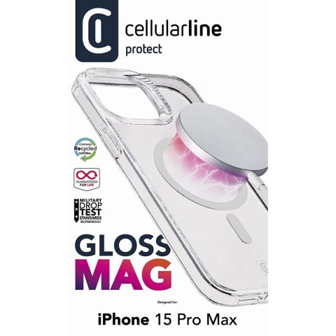 Cellularline Gloss Mag - Etui iPhone 15 Pro Max MagSafe (przezroczysty) Cellularline Gloss Mag - Etui iPhone 15 Pro Max MagSafe (przezroczysty)