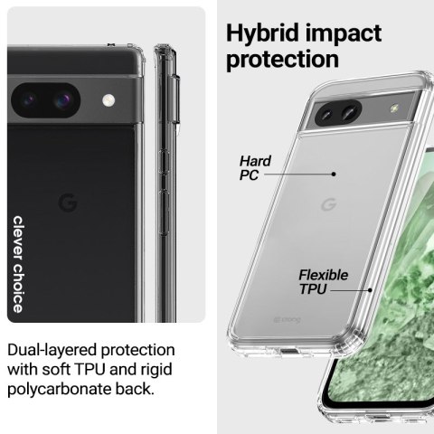 Crong Crystal Shield Cover - Etui Google Pixel 8A (przezroczysty) Crong Crystal Shield Cover - Etui Google Pixel 8A (przezroczysty)