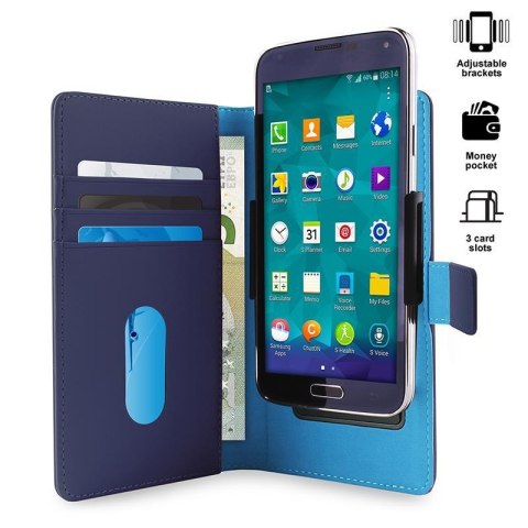 PURO Smart Wallet - Uniwersalne etui z uchwytem do robienia zdjęć z kieszonkami na karty i pieniądze, rozmiar XL (niebieski) PURO Smart Wallet - Uniwersalne etui z uchwytem do robienia zdjęć z kieszonkami na karty i pieniądze, rozmiar XL (niebieski)