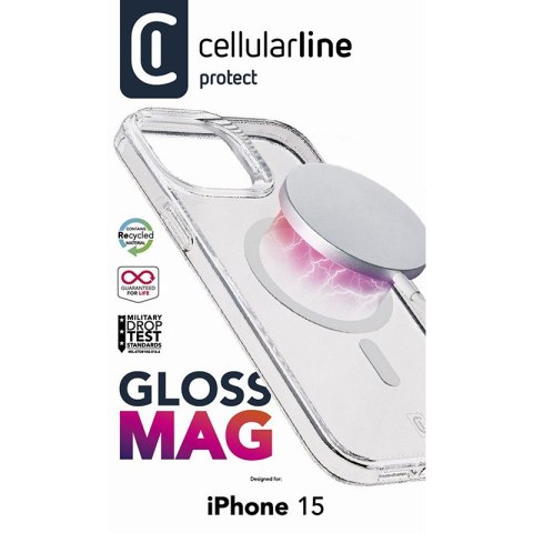 Cellularline Gloss Mag - Etui iPhone 15 MagSafe (przezroczysty) Cellularline Gloss Mag - Etui iPhone 15 MagSafe (przezroczysty)