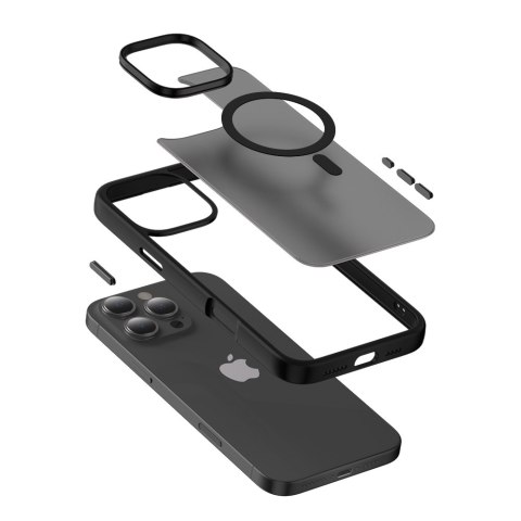 Crong Hybrid Frost MAG Cover - Etui z MagSafe do iPhone 16 Pro Max (czarny) Crong Hybrid Frost MAG Cover - Etui z MagSafe do iPhone 16 Pro Max (czarny)