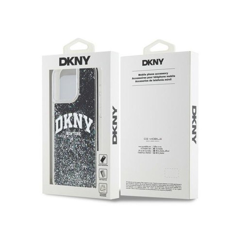 DKNY Liquid Glitter Big Logo - Etui iPhone 14 Pro Max (czarny) DKNY Liquid Glitter Big Logo - Etui iPhone 14 Pro Max (czarny)