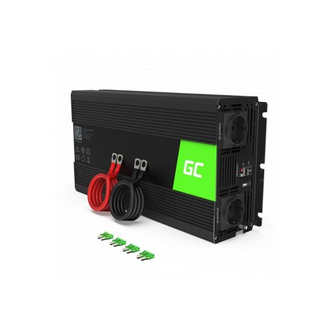 Green Cell - Przetwornica napięcia Inwerter 24V na 230V 1500W/3000W Czysta sinusoida Green Cell - Przetwornica napięcia Inwerter 24V na 230V 1500W/3000W Czysta sinusoida