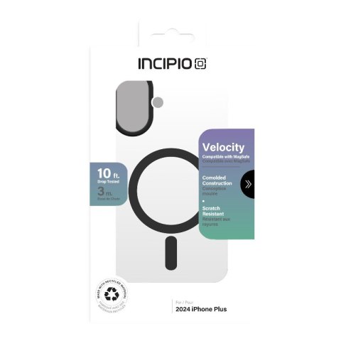 Incipio Velocity MagSafe - Etui iPhone 16 Plus (Clear / Black) Incipio Velocity MagSafe - Etui iPhone 16 Plus (Clear / Black)
