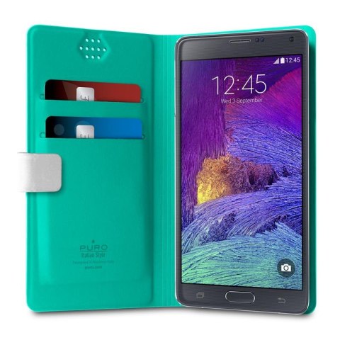 PURO Uniwallet Bi-Color - Uniwersalne etui obrotowe 360° z kieszonkami na karty, rozmiar XXL (biały) PURO Uniwallet Bi-Color - Uniwersalne etui obrotowe 360° z kieszonkami na karty, rozmiar XXL (biały)