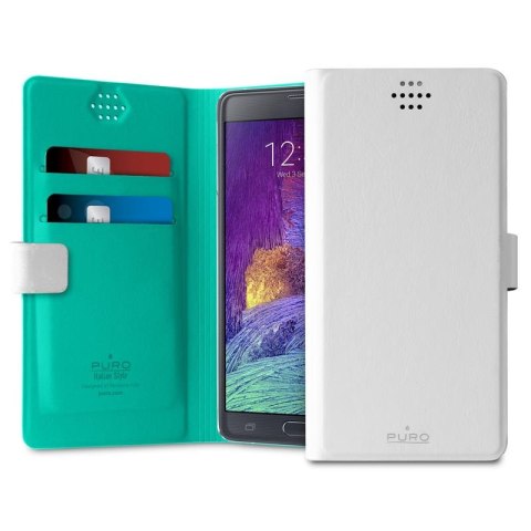 PURO Uniwallet Bi-Color - Uniwersalne etui obrotowe 360° z kieszonkami na karty, rozmiar XXL (biały) PURO Uniwallet Bi-Color - Uniwersalne etui obrotowe 360° z kieszonkami na karty, rozmiar XXL (biały)