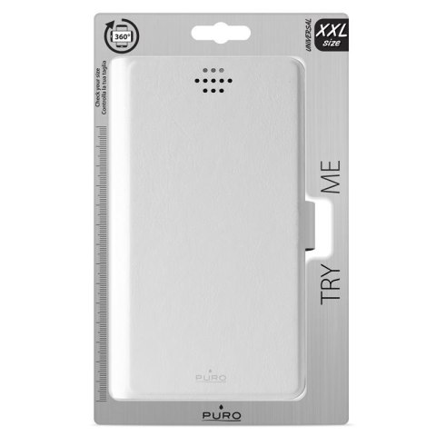 PURO Uniwallet Bi-Color - Uniwersalne etui obrotowe 360° z kieszonkami na karty, rozmiar XXL (biały) PURO Uniwallet Bi-Color - Uniwersalne etui obrotowe 360° z kieszonkami na karty, rozmiar XXL (biały)