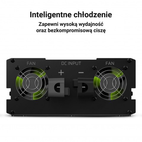 Green Cell - Przetwornica napięcia Inwerter 12V na 230V 1500W/3000W Czysta sinusoida Green Cell - Przetwornica napięcia Inwerter 12V na 230V 1500W/3000W Czysta sinusoida
