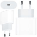 Apple Ładowarka sieciowa oryginalna Apple USB-C typ C 20W szybka MHJE3ZM/A do iPhone adapter kostka Biała