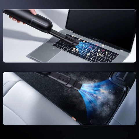 Baseus Odkurzacz samochodowy bezprzewodowy bezworkowy 30W Baseus A0 Pro 4000Pa HEPA USB-C czarny Baseus Odkurzacz samochodowy bezprzewodowy bezworkowy 30W Baseus A0 Pro 4000Pa HEPA USB-C czarny