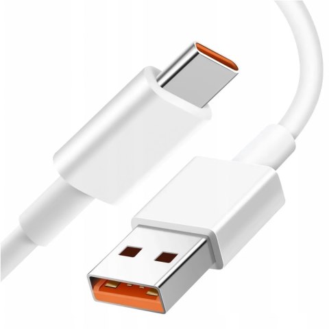 Xiaomi Kabel Xiaomi oryginalny USB - USB-C typ C mocny szybki 120W PD 6A 1M przewód Biały Xiaomi Kabel Xiaomi oryginalny USB - USB-C typ C mocny szybki 120W PD 6A 1M przewód Biały