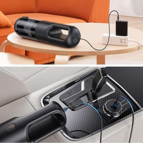 Baseus Odkurzacz samochodowy bezprzewodowy mocny 85W Baseus AP01 15 worków 5000Pa USB-C - czarny Baseus Odkurzacz samochodowy bezprzewodowy mocny 85W Baseus AP01 15 worków 5000Pa USB-C - czarny