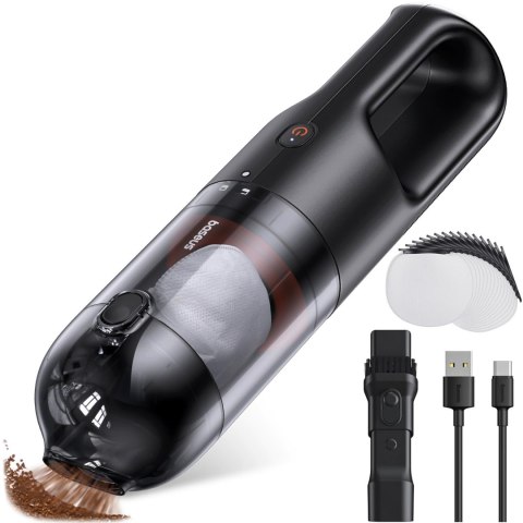 Baseus Odkurzacz samochodowy bezprzewodowy mocny 85W Baseus AP01 15 worków 5000Pa USB-C - czarny Baseus Odkurzacz samochodowy bezprzewodowy mocny 85W Baseus AP01 15 worków 5000Pa USB-C - czarny