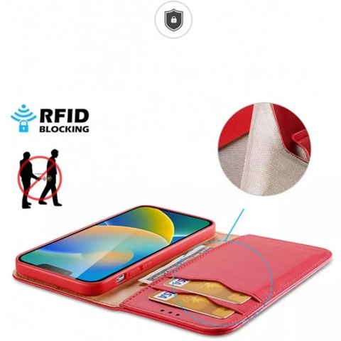 Dux Ducis Etui DUX DUCIS Hivo - skórzane portfelik do Apple iPhone 15 czerwone Dux Ducis Etui DUX DUCIS Hivo - skórzane portfelik do Apple iPhone 15 czerwone