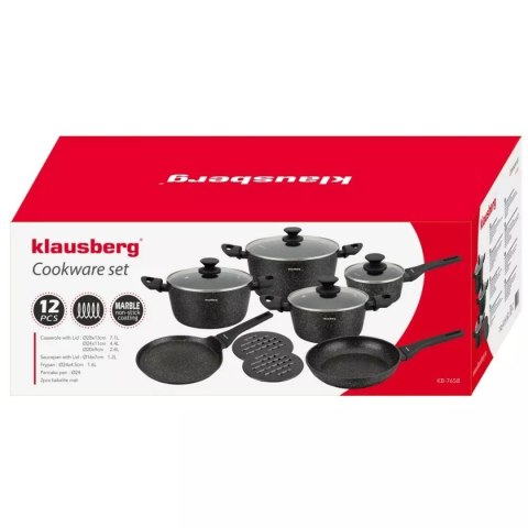 KLAUSBERG ZESTAW 12 ELEM. GARNKÓW MARMURKOWYCH KLAUSBERG KB-7658 KLAUSBERG ZESTAW 12 ELEM. GARNKÓW MARMURKOWYCH KLAUSBERG KB-7658