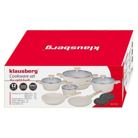 KLAUSBERG ZESTAW 12 ELEM. GARNKÓW MARMURKOWYCH KLAUSBERG KB-7833 KLAUSBERG ZESTAW 12 ELEM. GARNKÓW MARMURKOWYCH KLAUSBERG KB-7833