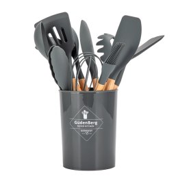 ELITEHOFF ZESTAW 12 PRZYBORÓW KUCHENNYCH W STOJAKU E-6289