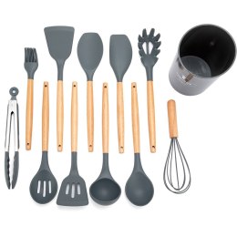 ELITEHOFF ZESTAW 12 PRZYBORÓW KUCHENNYCH W STOJAKU E-6289