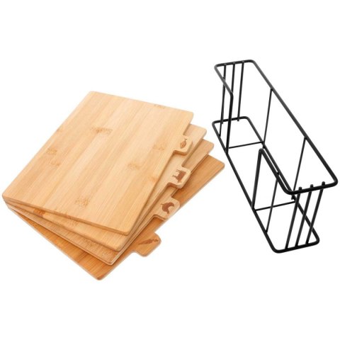 ORION ZESTAW 4 DESEK KUCHENNYCH BAMBUSOWYCH W STOJAKU 259004 ORION ZESTAW 4 DESEK KUCHENNYCH BAMBUSOWYCH W STOJAKU 259004
