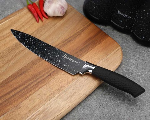 ELITEHOFF ZESTAW 5 KUCHENNYCH NOŻY MARMURKOWYCH Z OBIERACZKĄ E-6192 ELITEHOFF ZESTAW 5 KUCHENNYCH NOŻY MARMURKOWYCH Z OBIERACZKĄ E-6192
