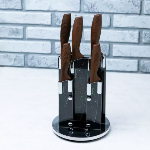 KLAUSBERG ZESTAW 5 KUCHENNYCH NOŻY W STOJAKU KLAUSBERG KB-7615 KLAUSBERG ZESTAW 5 KUCHENNYCH NOŻY W STOJAKU KLAUSBERG KB-7615