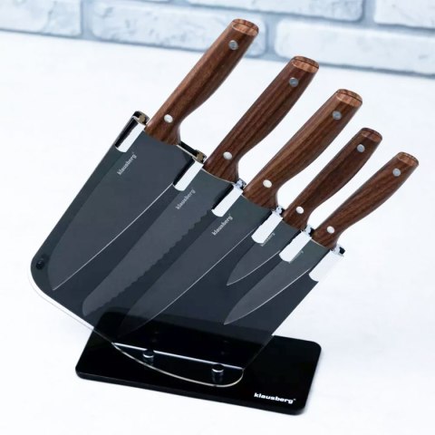 KLAUSBERG ZESTAW 5 KUCHENNYCH NOŻY W STOJAKU KLAUSBERG KB-7616 KLAUSBERG ZESTAW 5 KUCHENNYCH NOŻY W STOJAKU KLAUSBERG KB-7616