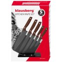 KLAUSBERG ZESTAW 5 KUCHENNYCH NOŻY W STOJAKU KLAUSBERG KB-7616