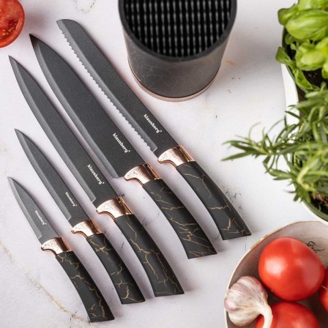 KLAUSBERG ZESTAW 5 NOŻY KUCHENNYCH W STOJAKU KLAUSBERG KB-7799 KLAUSBERG ZESTAW 5 NOŻY KUCHENNYCH W STOJAKU KLAUSBERG KB-7799
